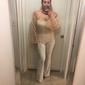 ASOS DESIGN high neck organza top